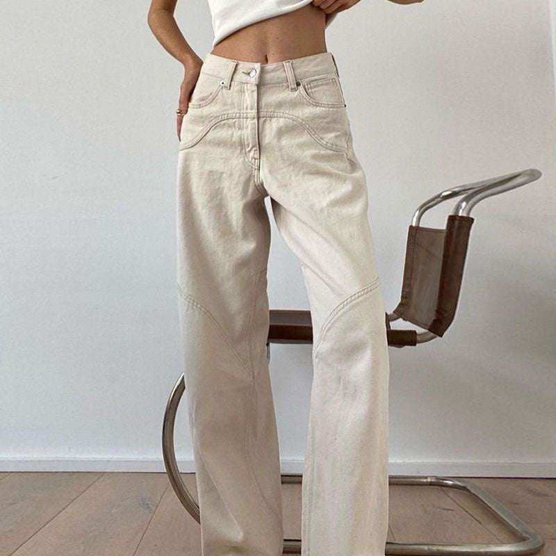 Women's Off-white Straight Jeans