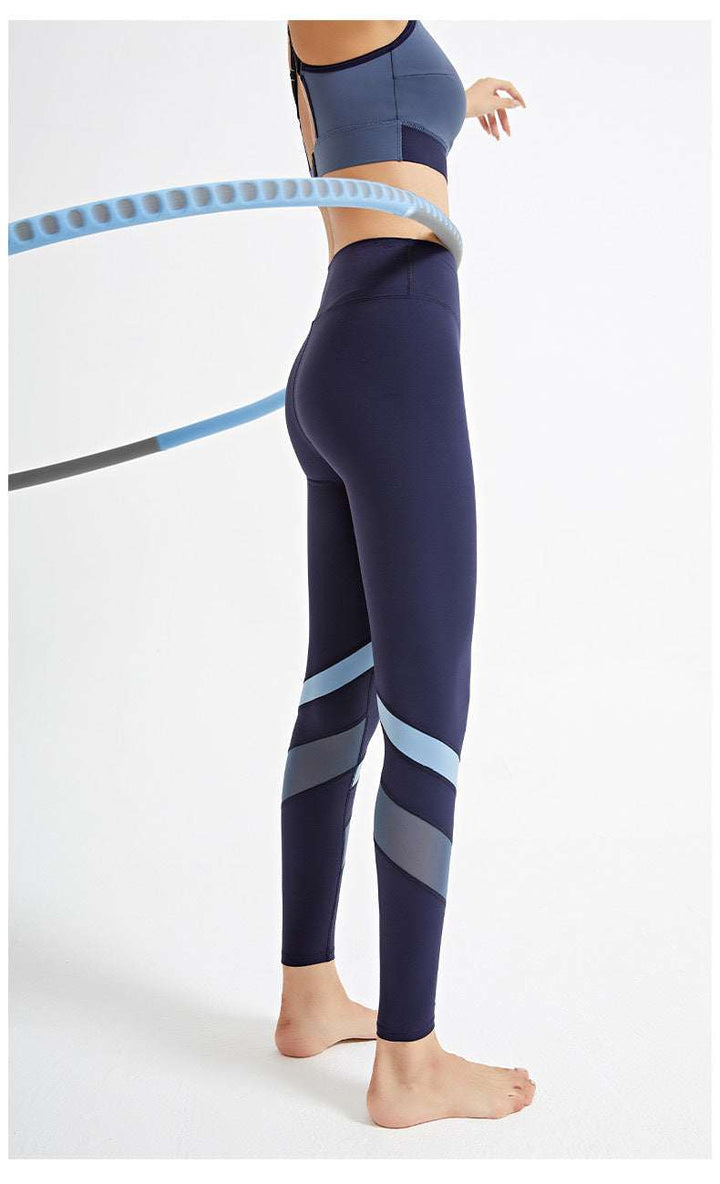 Women's pants Slim Yoga Pants Stitching Tight Sexy Peach Sports Fitness Pants