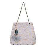 Women's Plush Chain Shoulder Messenger Bag for Casual Fashion