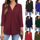 Women's Pullover V-neck Tops