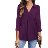 Women's Pullover V-neck Tops