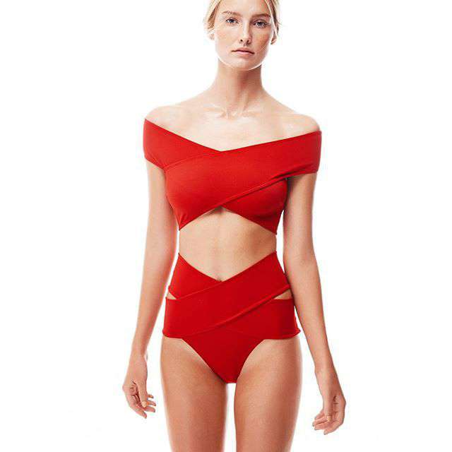 Women's split swimsuit high waist swimsuit