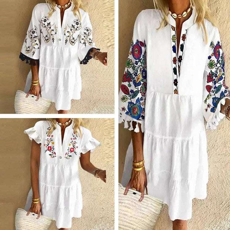 Women’s Stylish Vintage Floral Dress