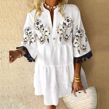 Women’s Stylish Vintage Floral Dress