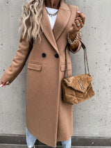 Women's Suit Collar Woolen Coat