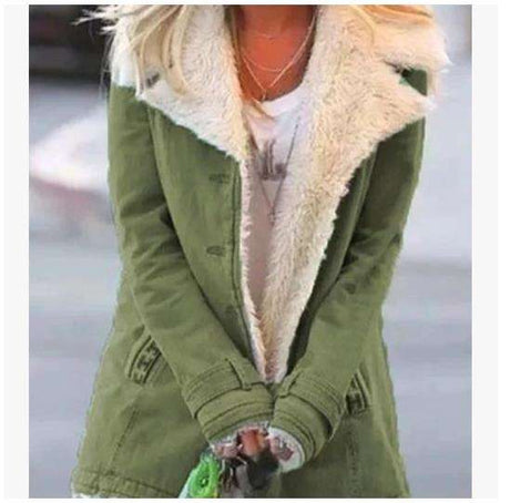 Women Green Winter Warm Coats New Style