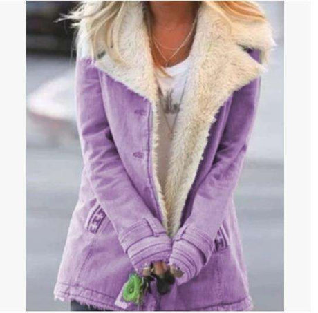 Women Purple Winter Warm Coats New Style