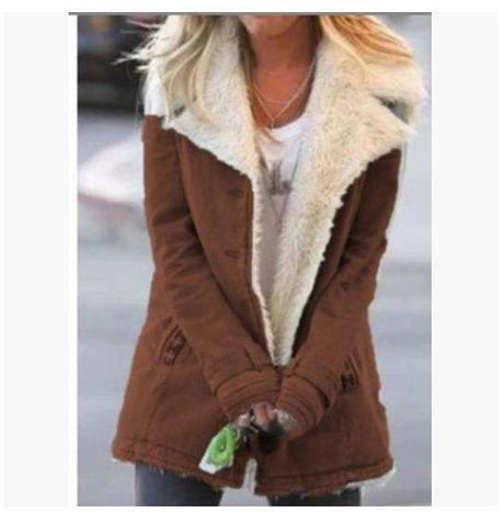 Women Dark brown Winter Warm Coats New Style